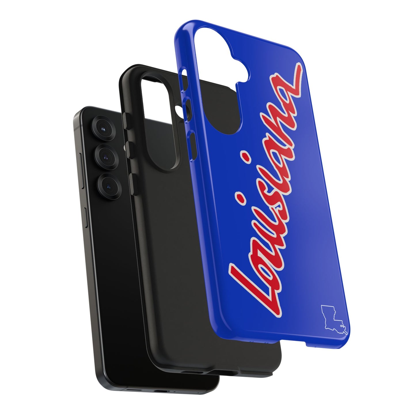 "Louisiana" Royal Blue/Red 2 Piece Phone Case