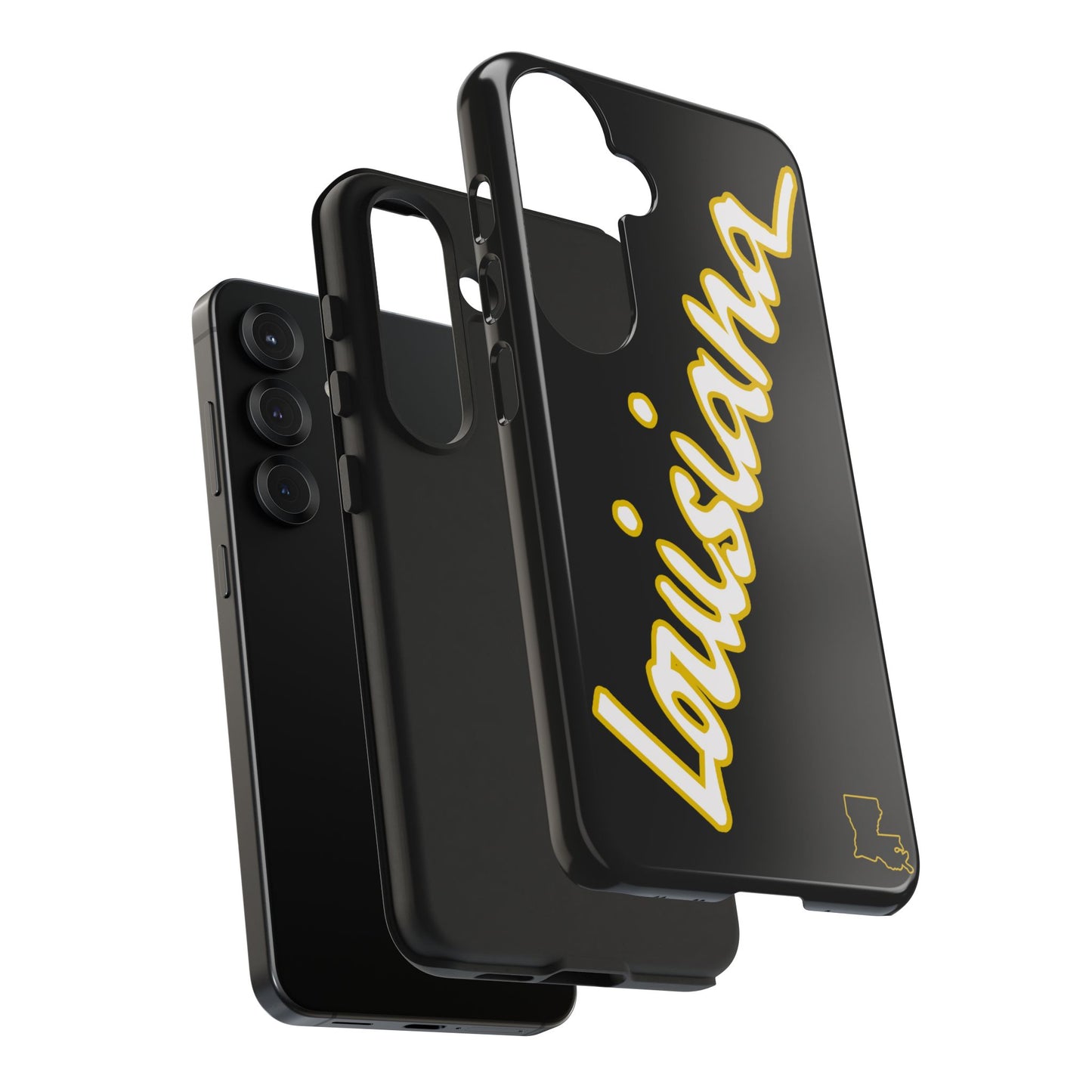 "Louisiana" Black/Gold 2 Piece Phone Case