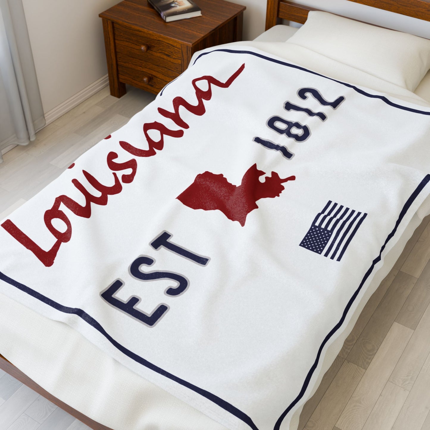 Louisiana "Plate" Est 1812 - Plush Blanket