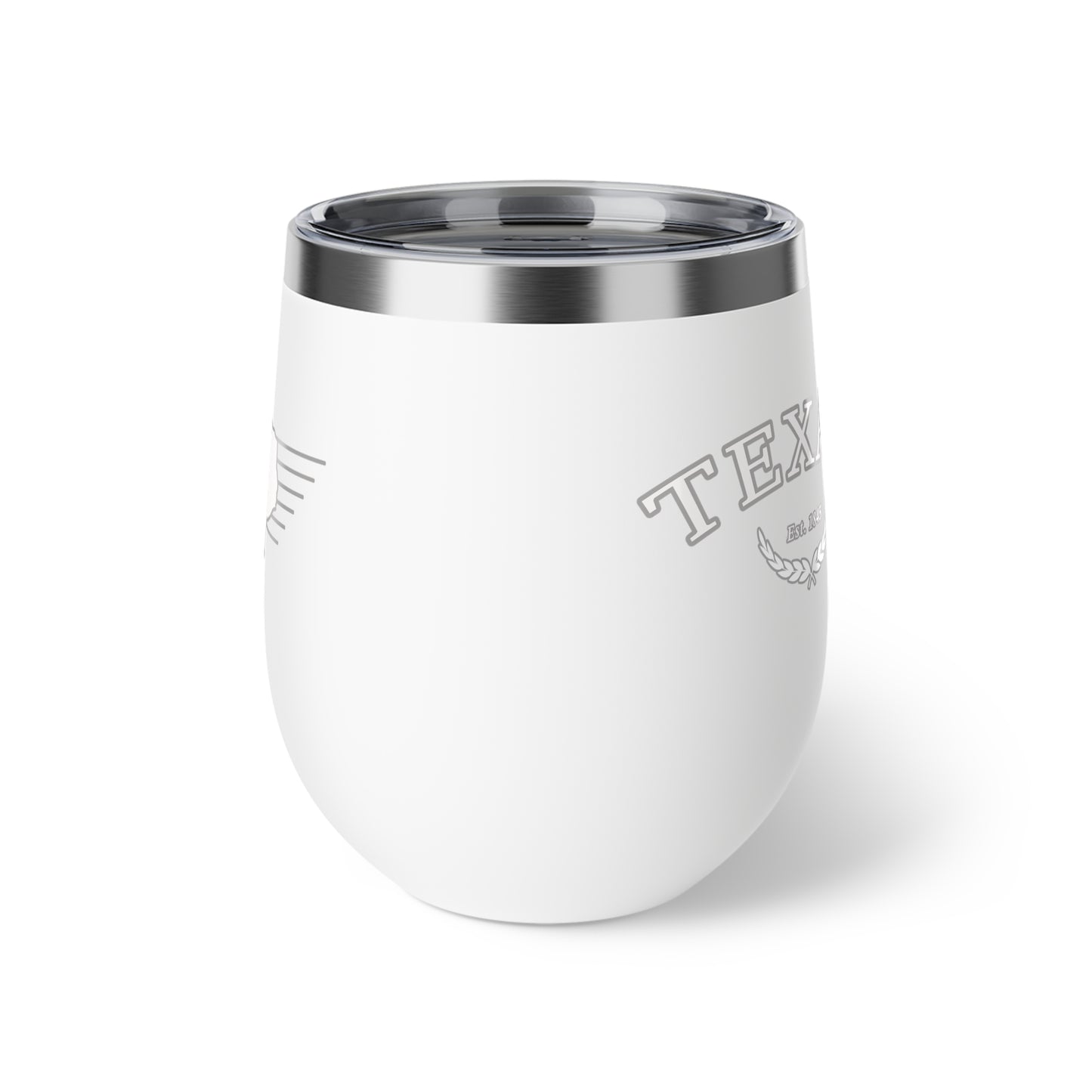 Texas "White Out" 12oz Insulated Wine Tumbler