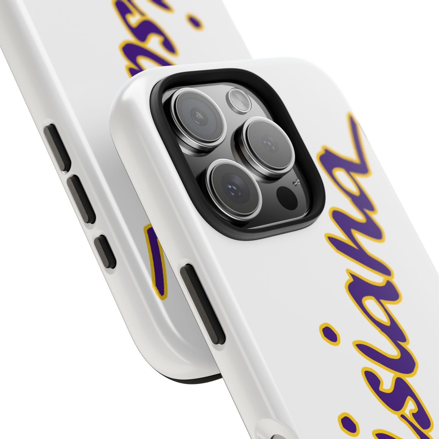 "Louisiana" White/Purple 2 Piece Phone Case