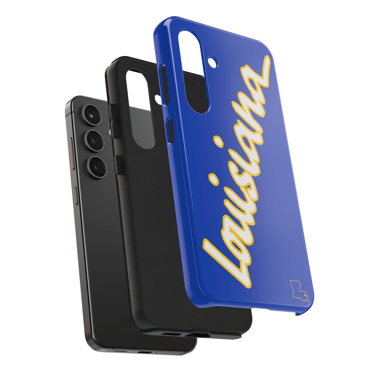 "Louisiana" Blue/Gold 2 Piece Phone Case