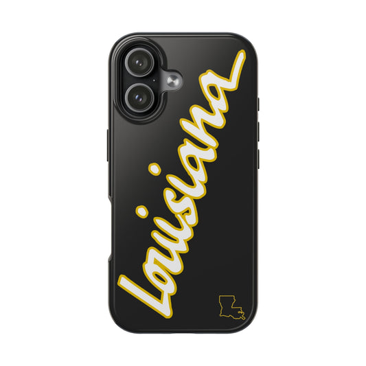"Louisiana" Black/Gold 2 Piece Phone Case