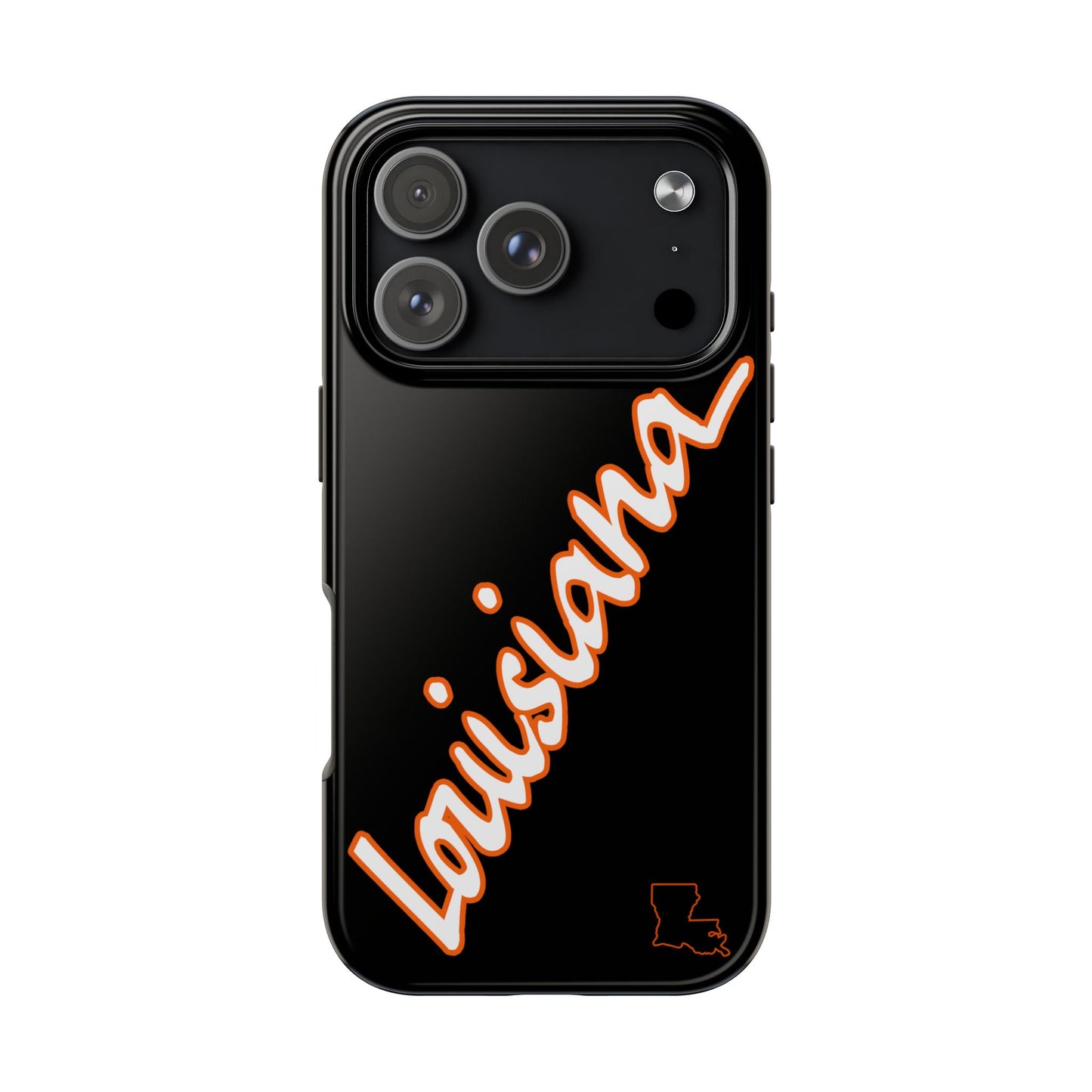"Louisiana" Black/Orange 2 Piece Phone Case