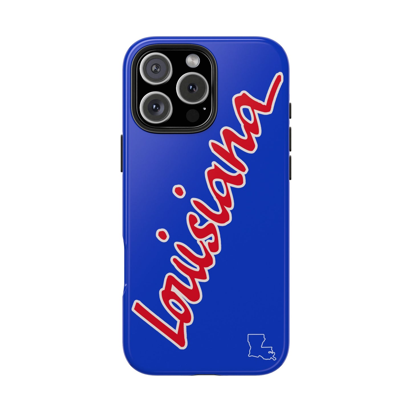 "Louisiana" Royal Blue/Red 2 Piece Phone Case