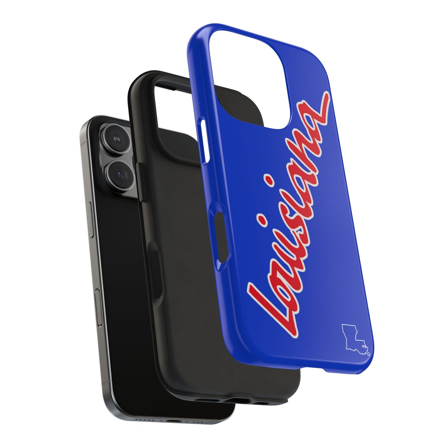 "Louisiana" Royal Blue/Red 2 Piece Phone Case