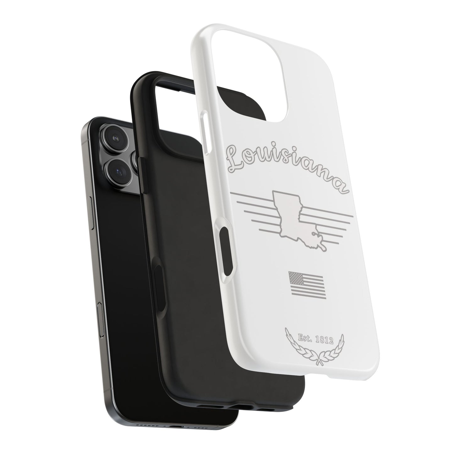 Louisiana "White Out" -  2 Piece Phone Case
