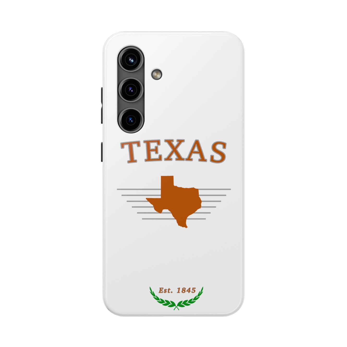 "Texas" Est. 1845 2 Piece Phone Case - White