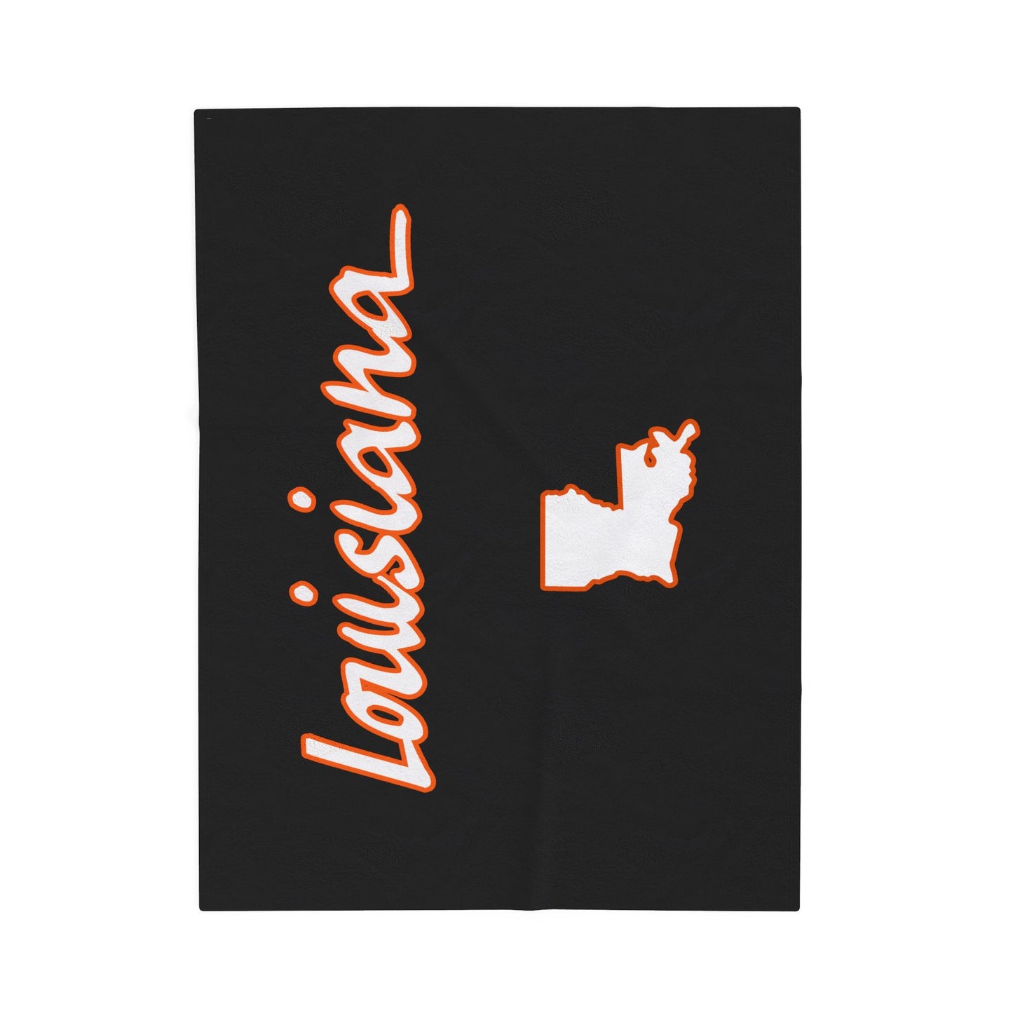 Louisiana Plush Blanket-Orange/White