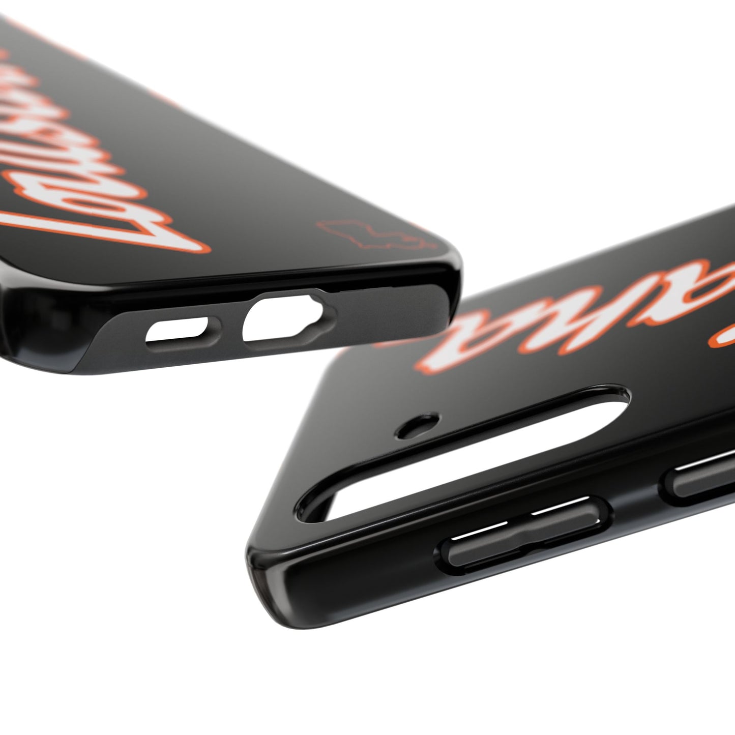 "Louisiana" Black/Orange 2 Piece Phone Case