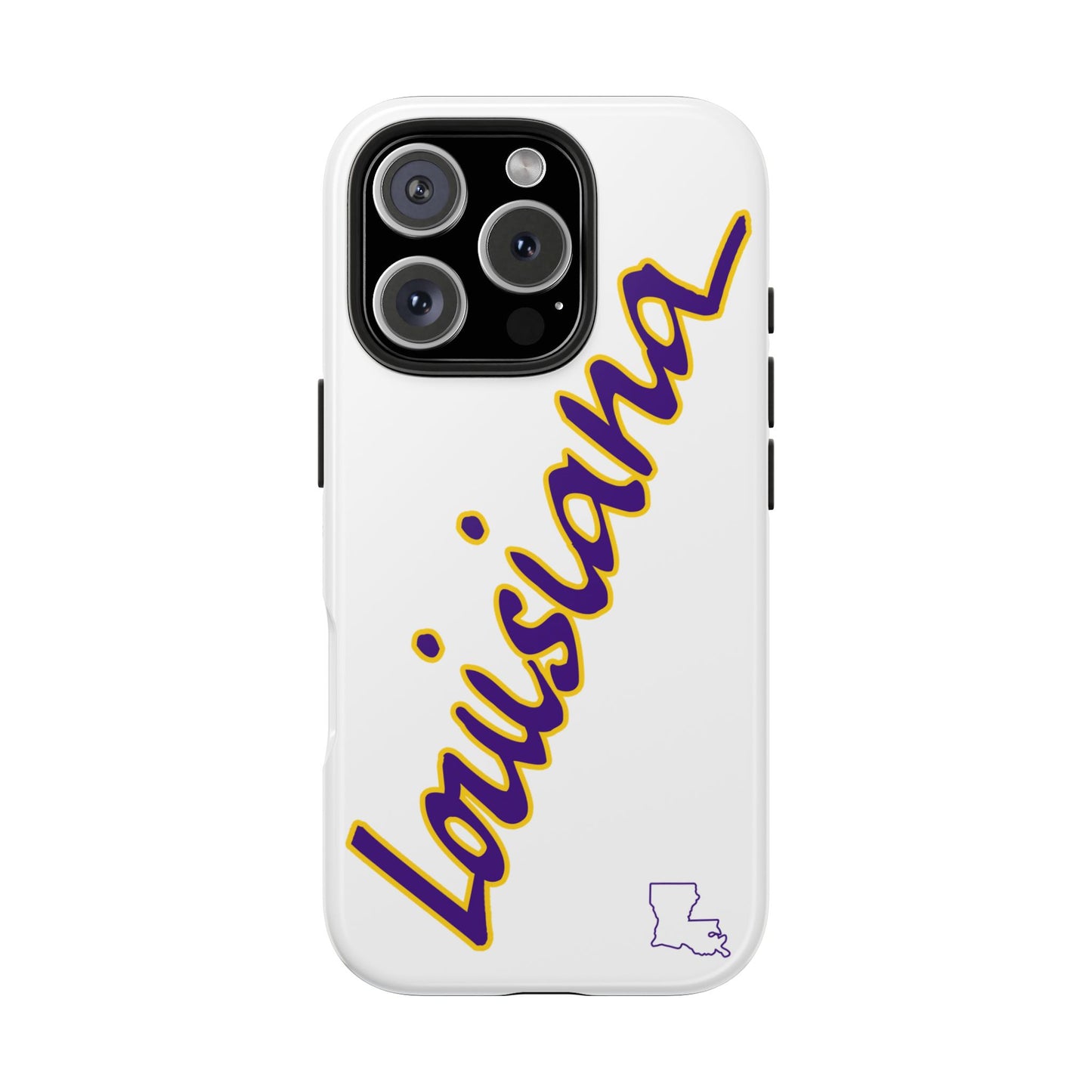 "Louisiana" White/Purple 2 Piece Phone Case