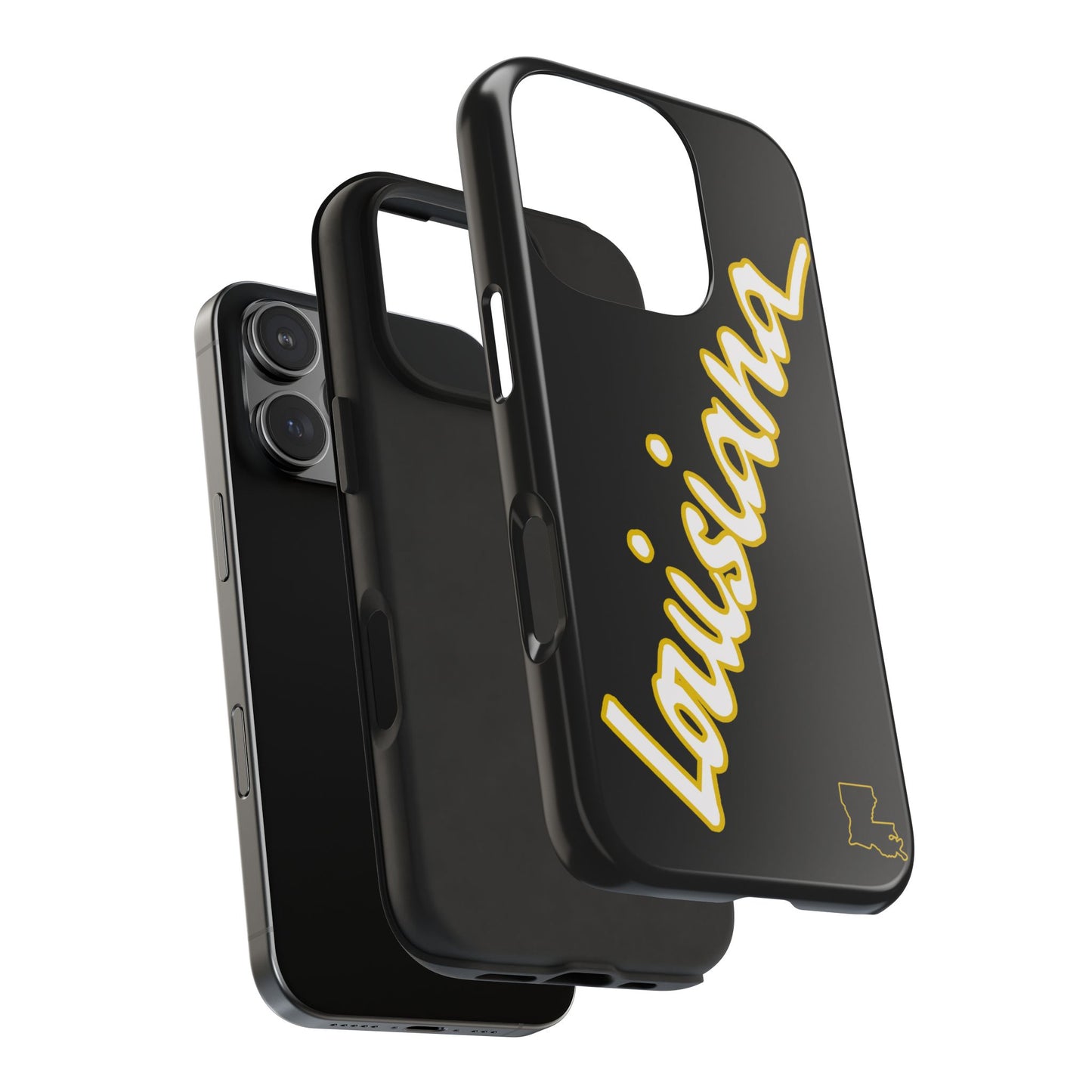 "Louisiana" Black/Gold 2 Piece Phone Case