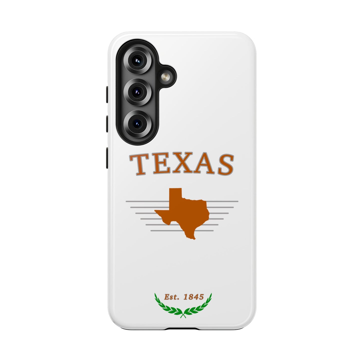"Texas" Est. 1845 2 Piece Phone Case - White