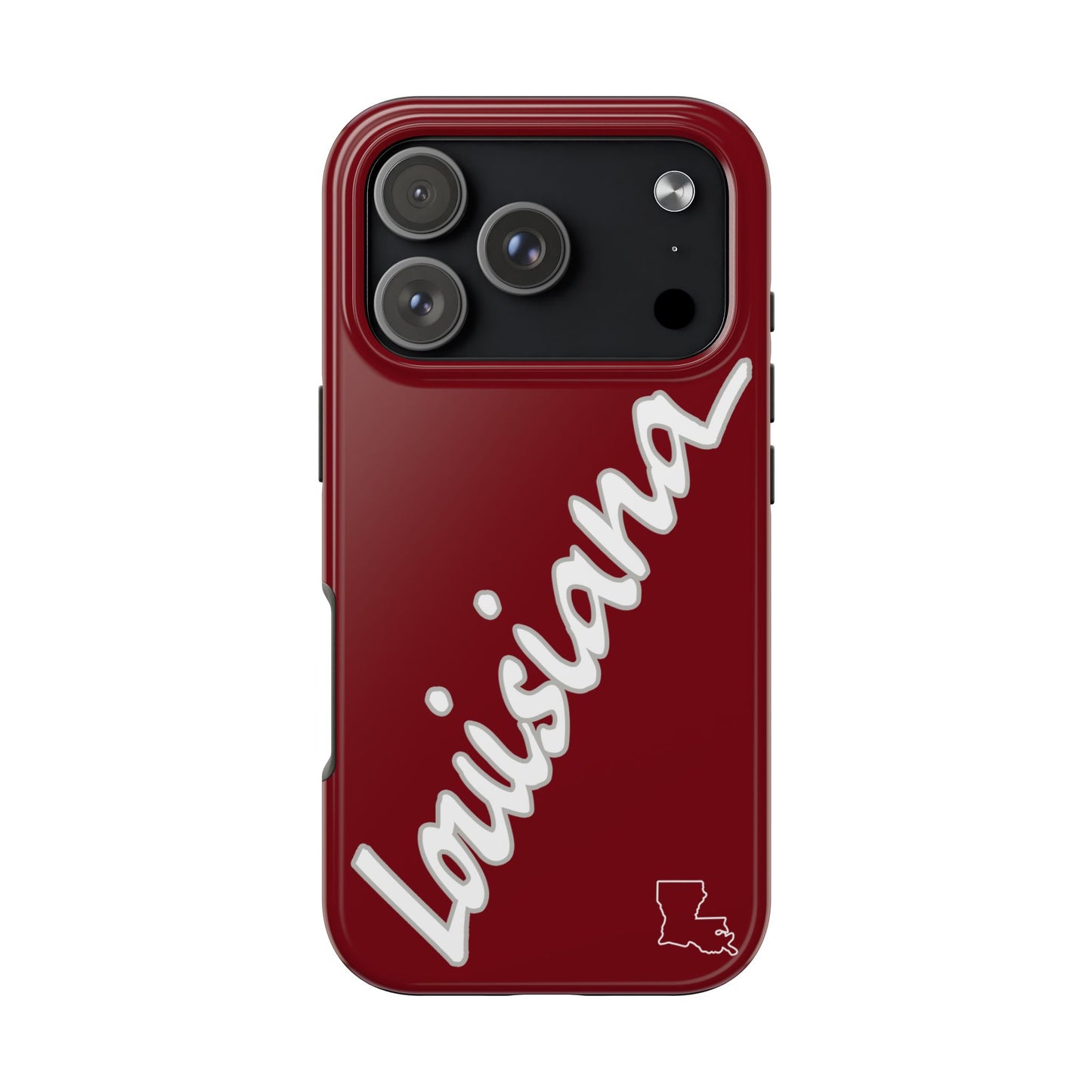 "Louisiana" Maroon/Grey 2 Piece Phone Case