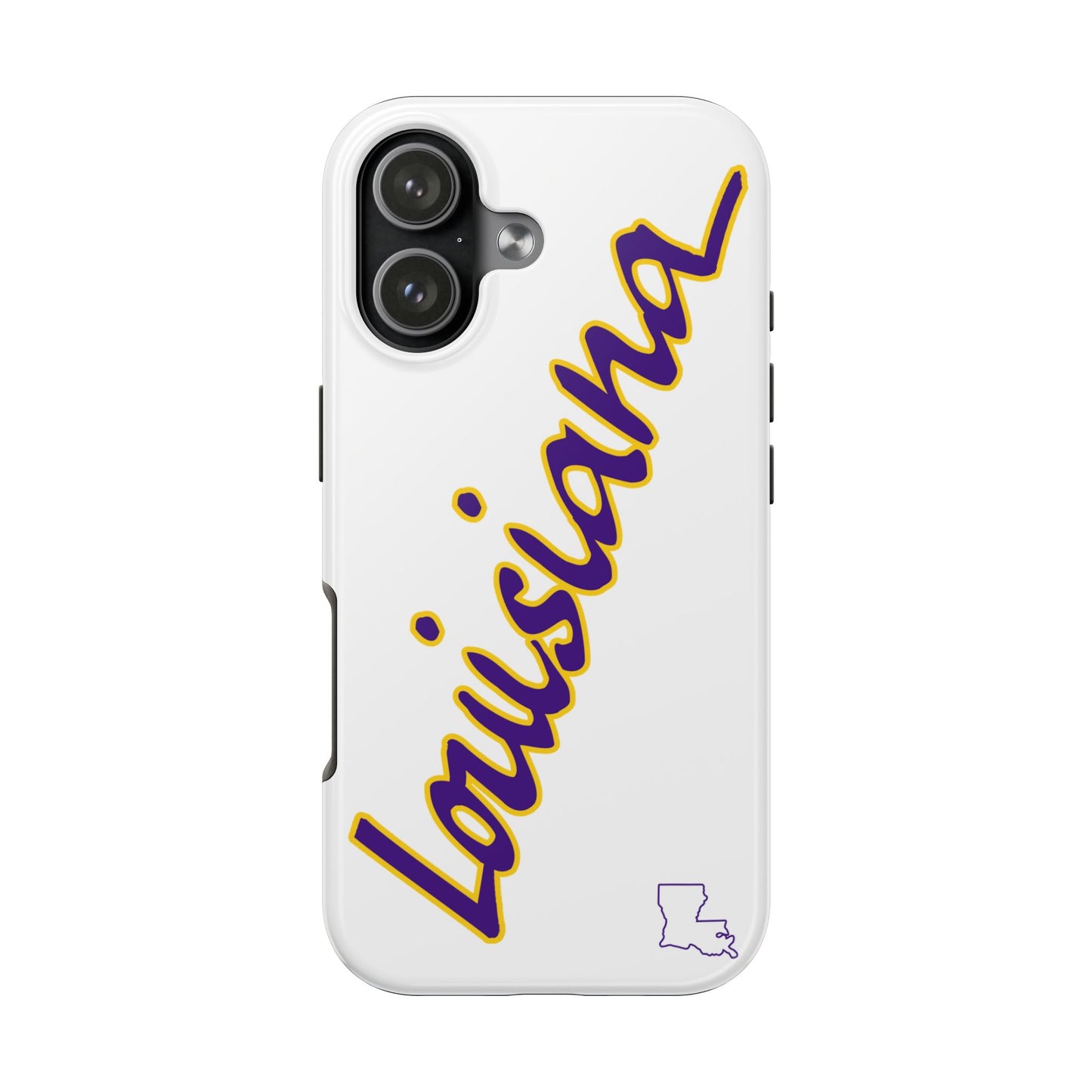 "Louisiana" White/Purple 2 Piece Phone Case