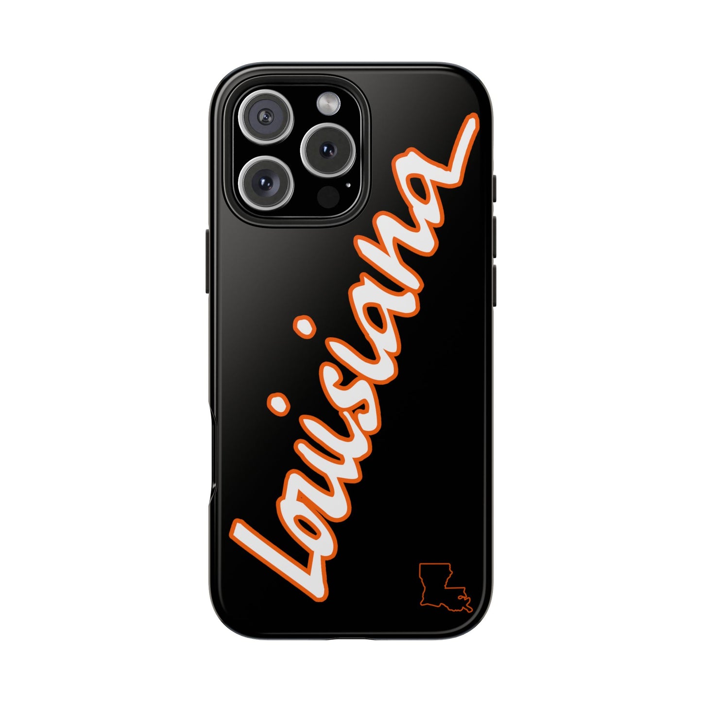 "Louisiana" Black/Orange 2 Piece Phone Case