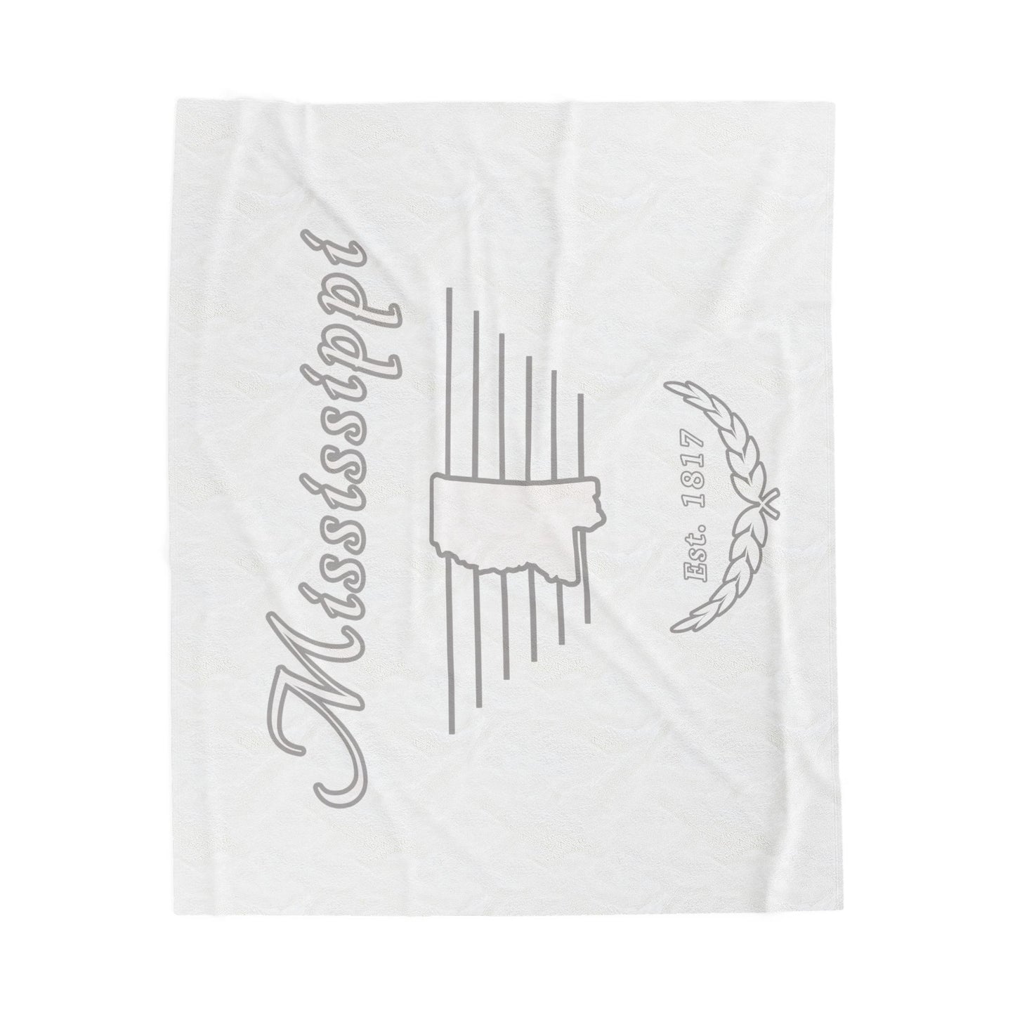Mississippi "White Out" - Plush Blanket