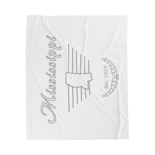Mississippi "White Out" - Plush Blanket