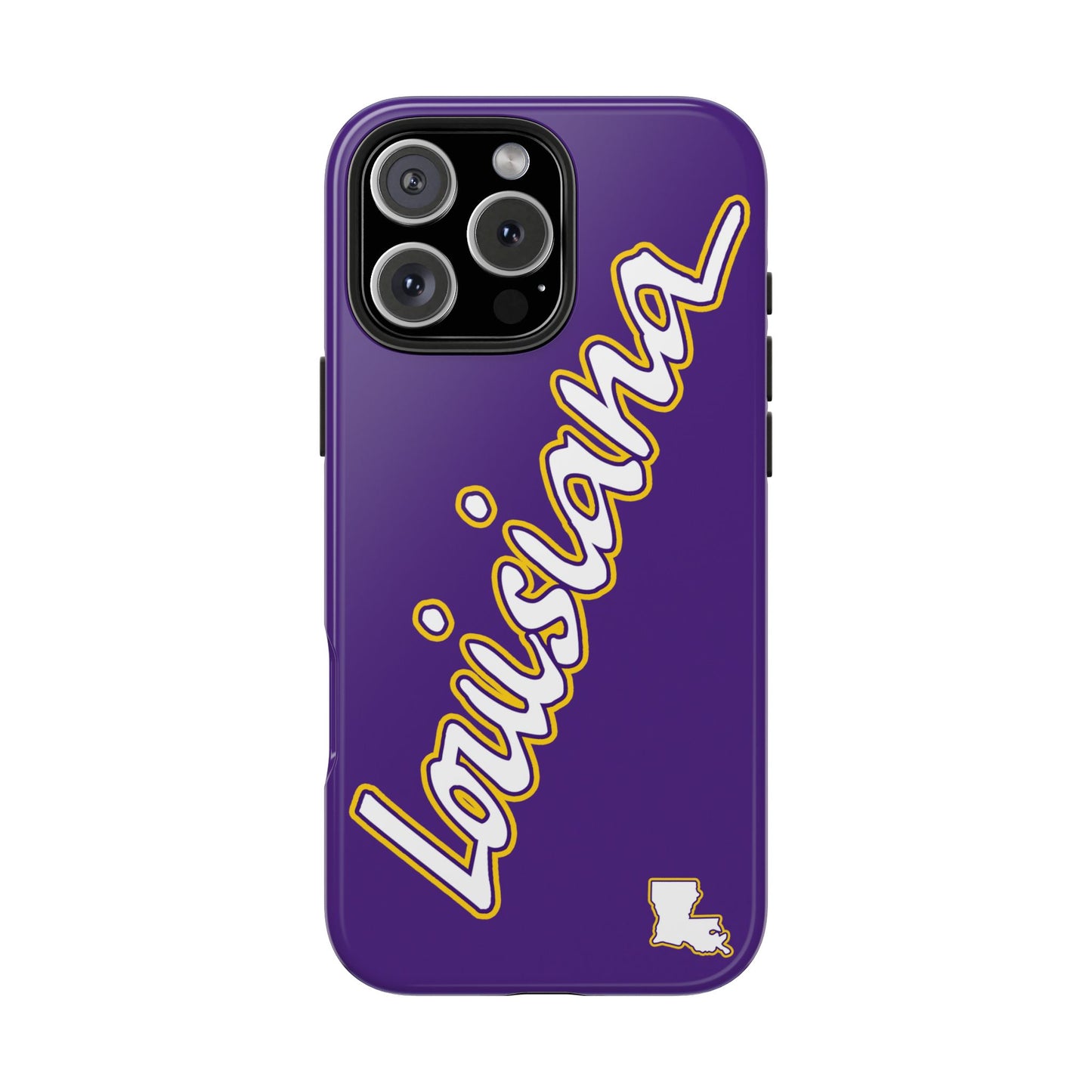 Louisiana 2 Piece Phone Case - Purple/White/Gold
