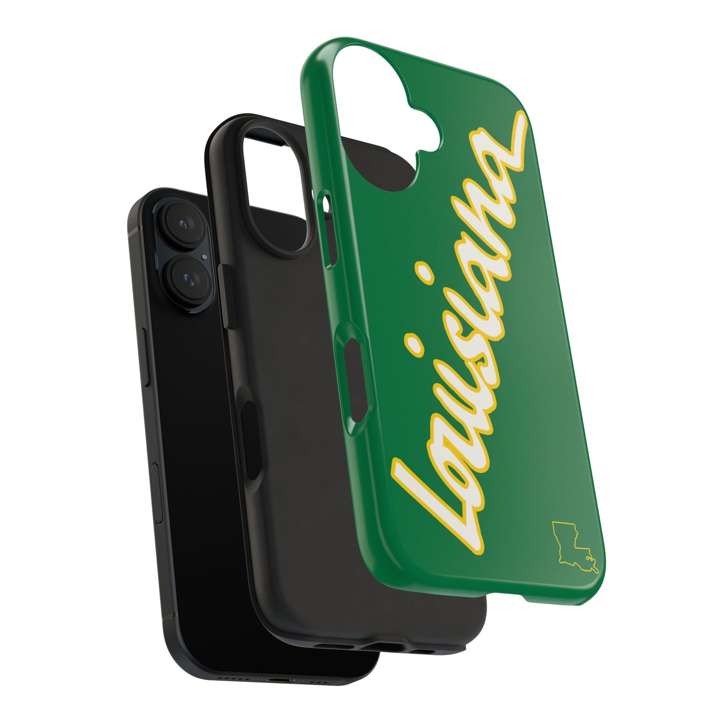 "Louisiana" Green/Gold 2 Piece Phone Case