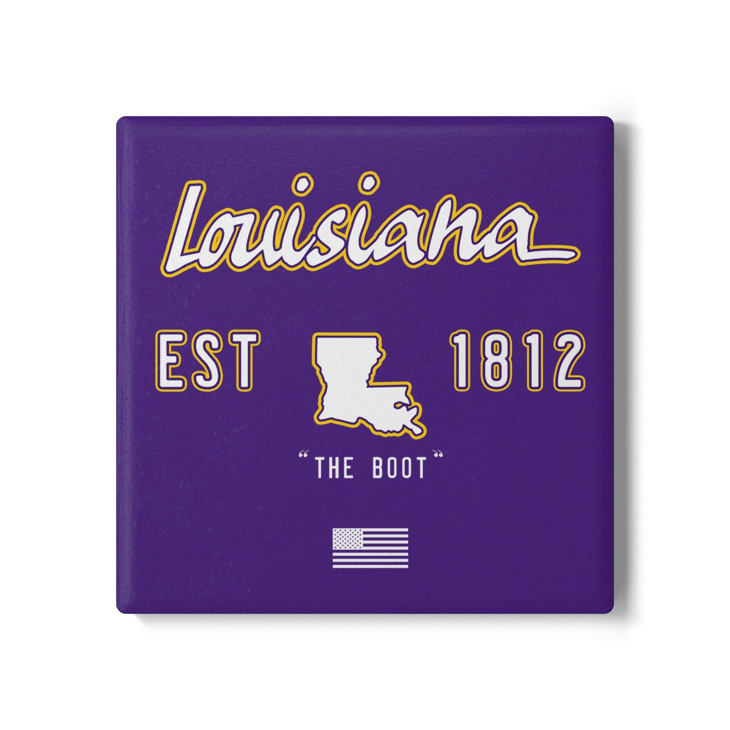 "The Boot" Est. 1812 Ceramic Coaster - Purple