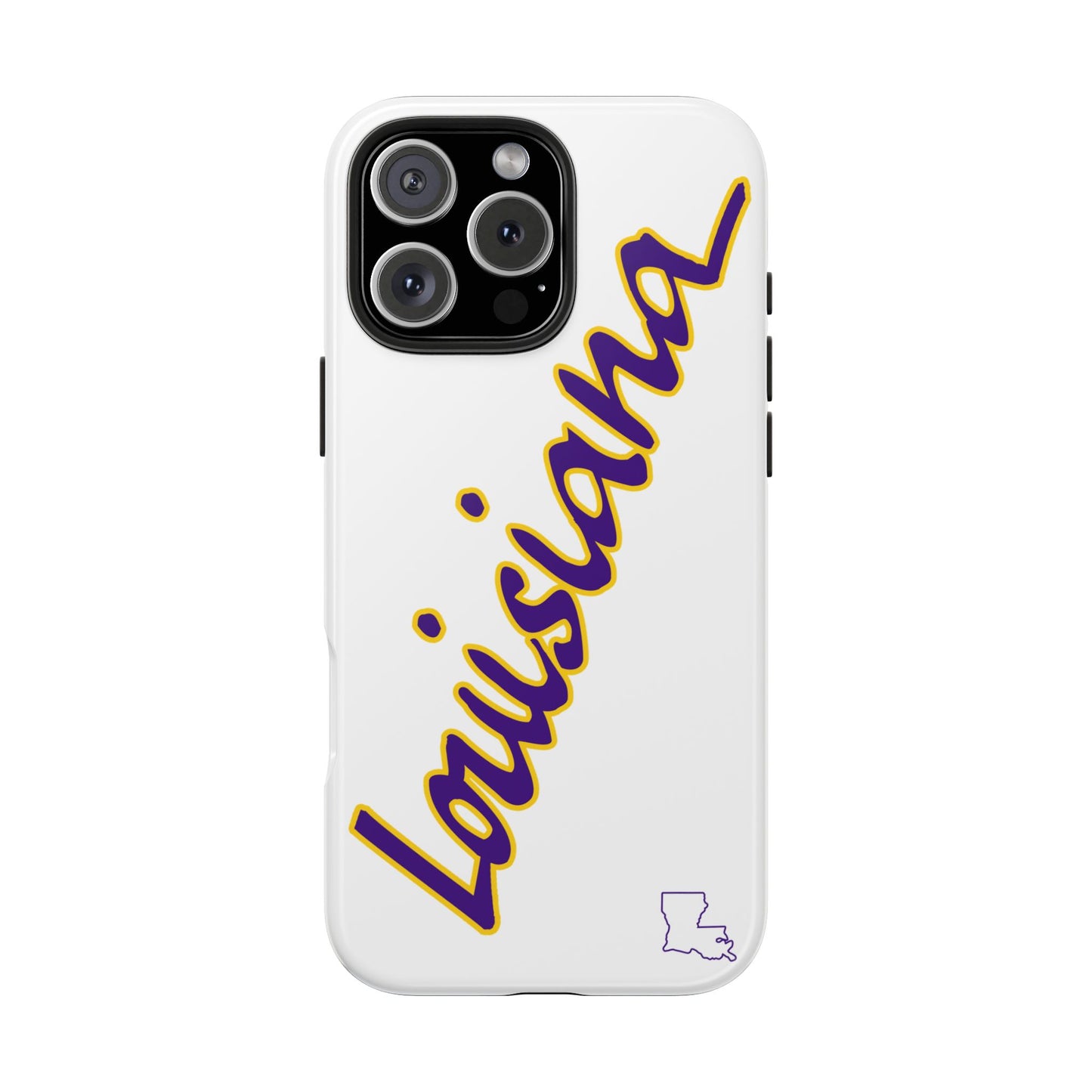 "Louisiana" White/Purple 2 Piece Phone Case
