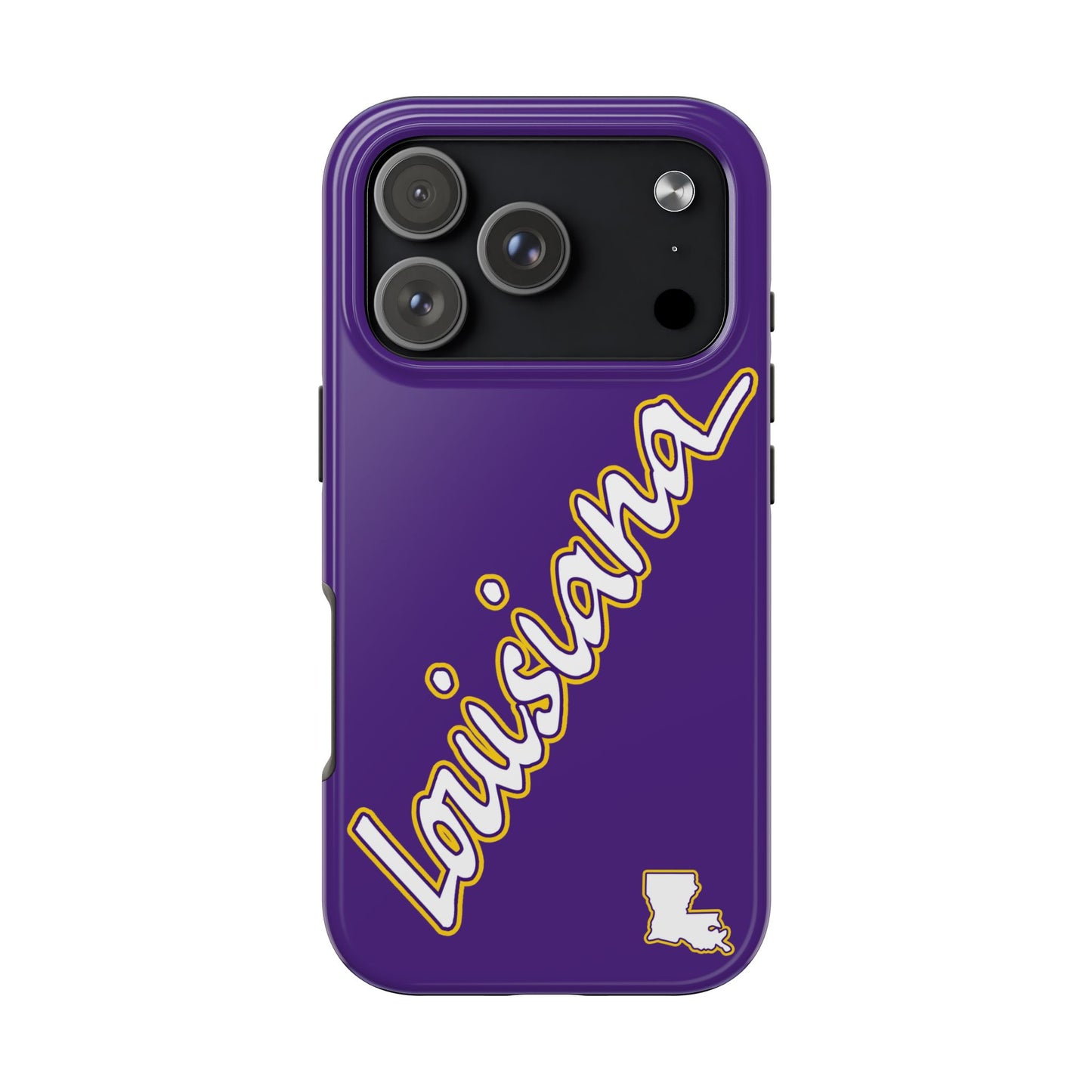 Louisiana 2 Piece Phone Case - Purple/White/Gold
