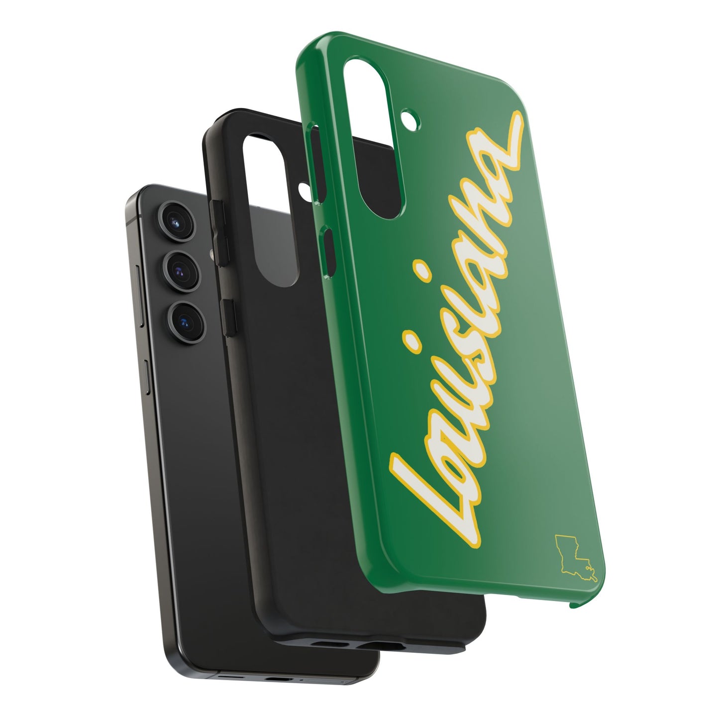 "Louisiana" Green/Gold 2 Piece Phone Case
