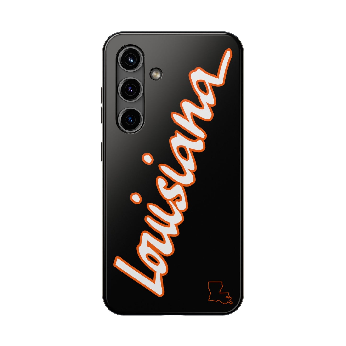 "Louisiana" Black/Orange 2 Piece Phone Case