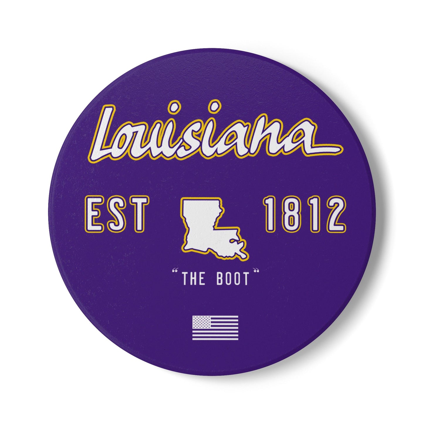 "The Boot" Est. 1812 Ceramic Coaster - Purple