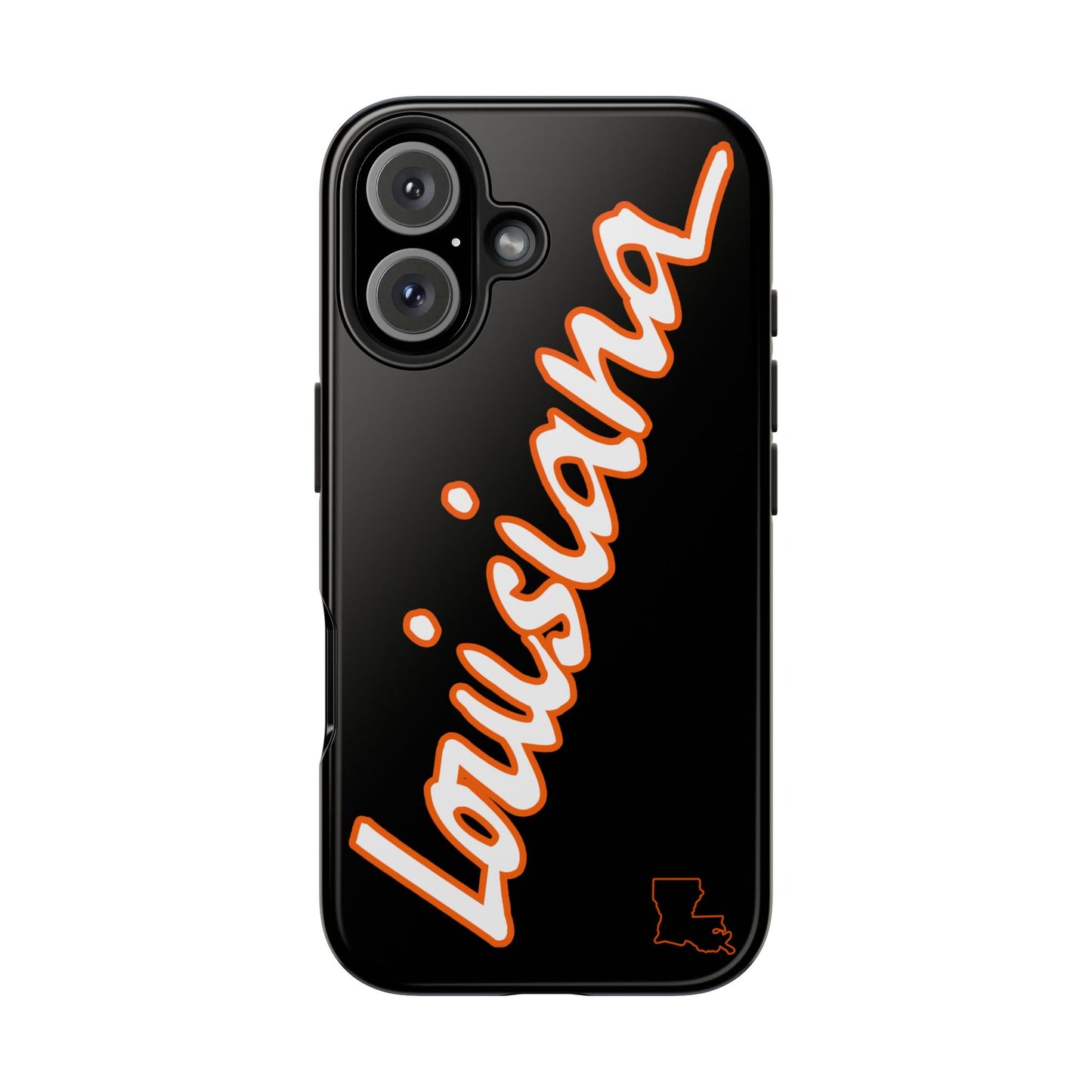 "Louisiana" Black/Orange 2 Piece Phone Case