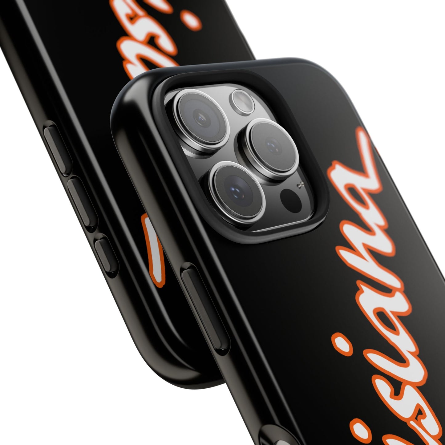 "Louisiana" Black/Orange 2 Piece Phone Case