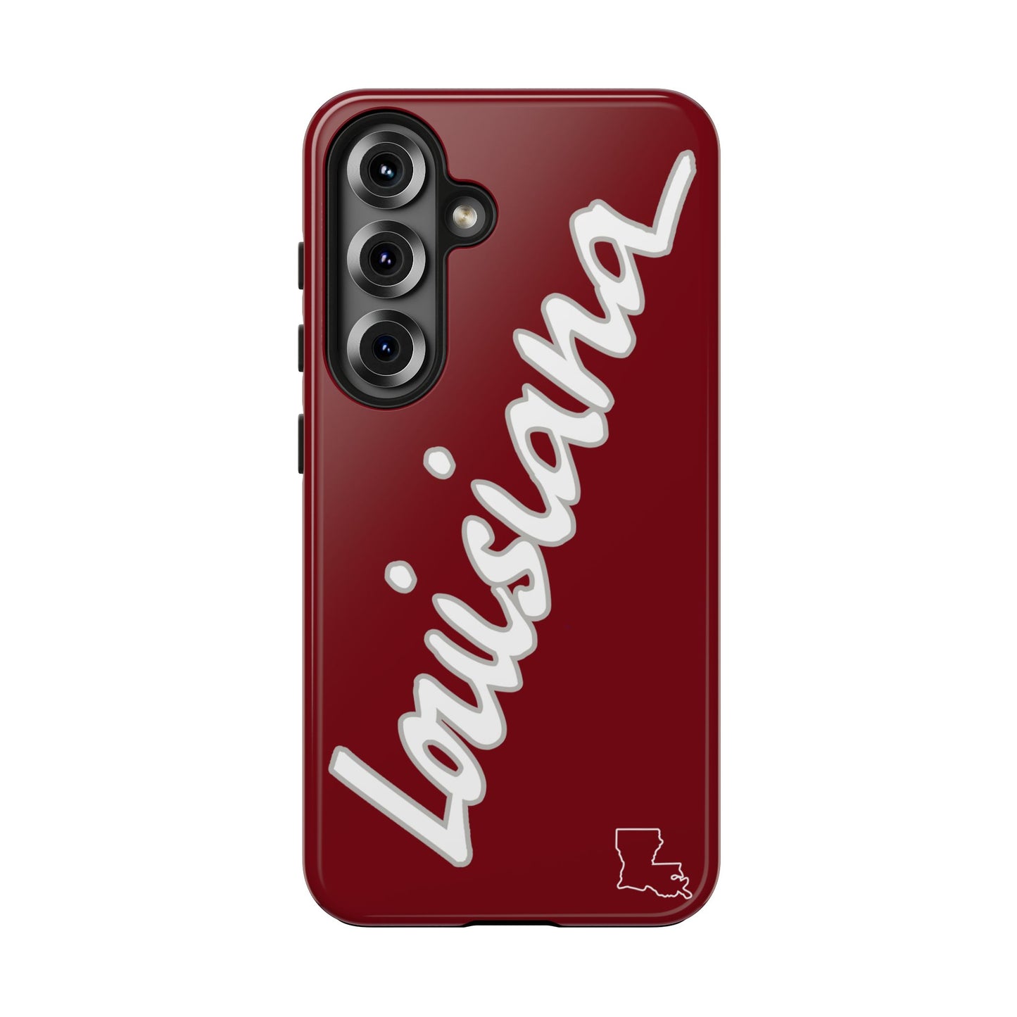 "Louisiana" Maroon/Grey 2 Piece Phone Case