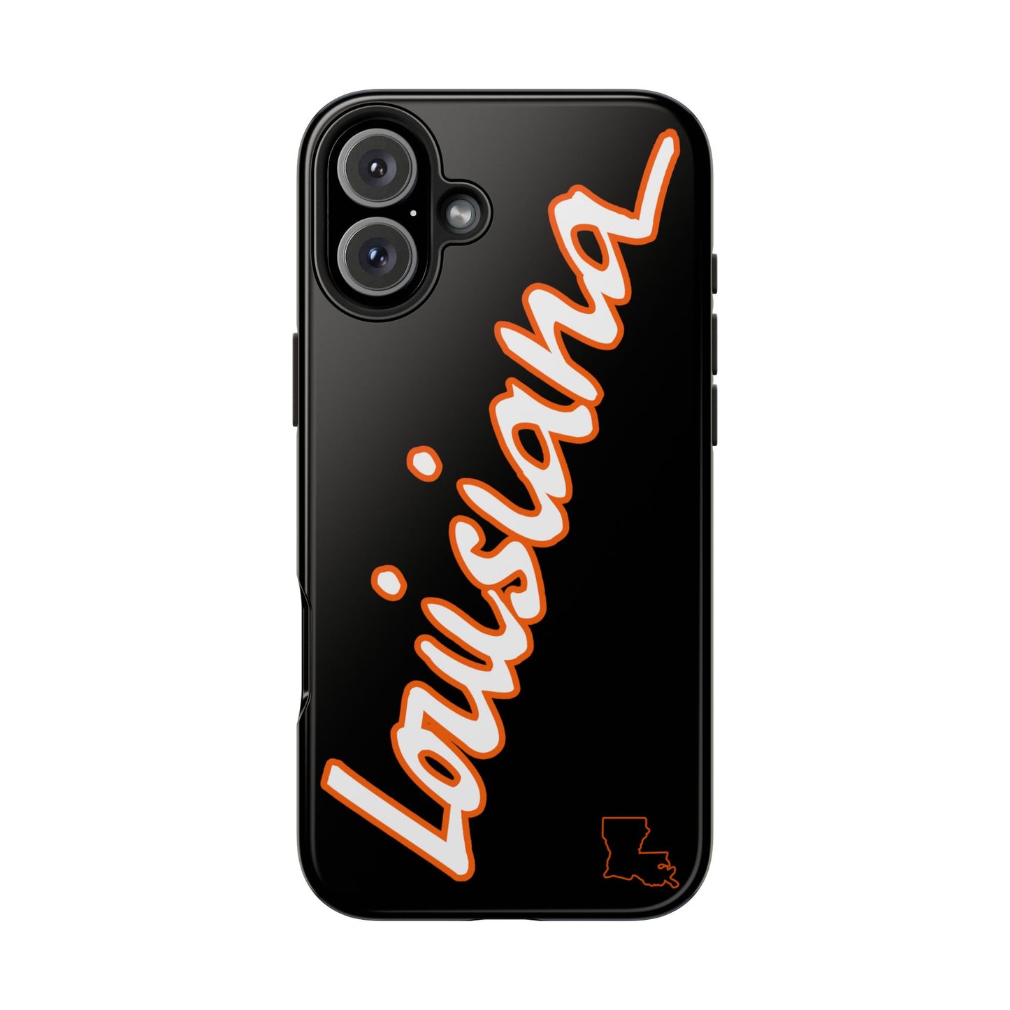 "Louisiana" Black/Orange 2 Piece Phone Case