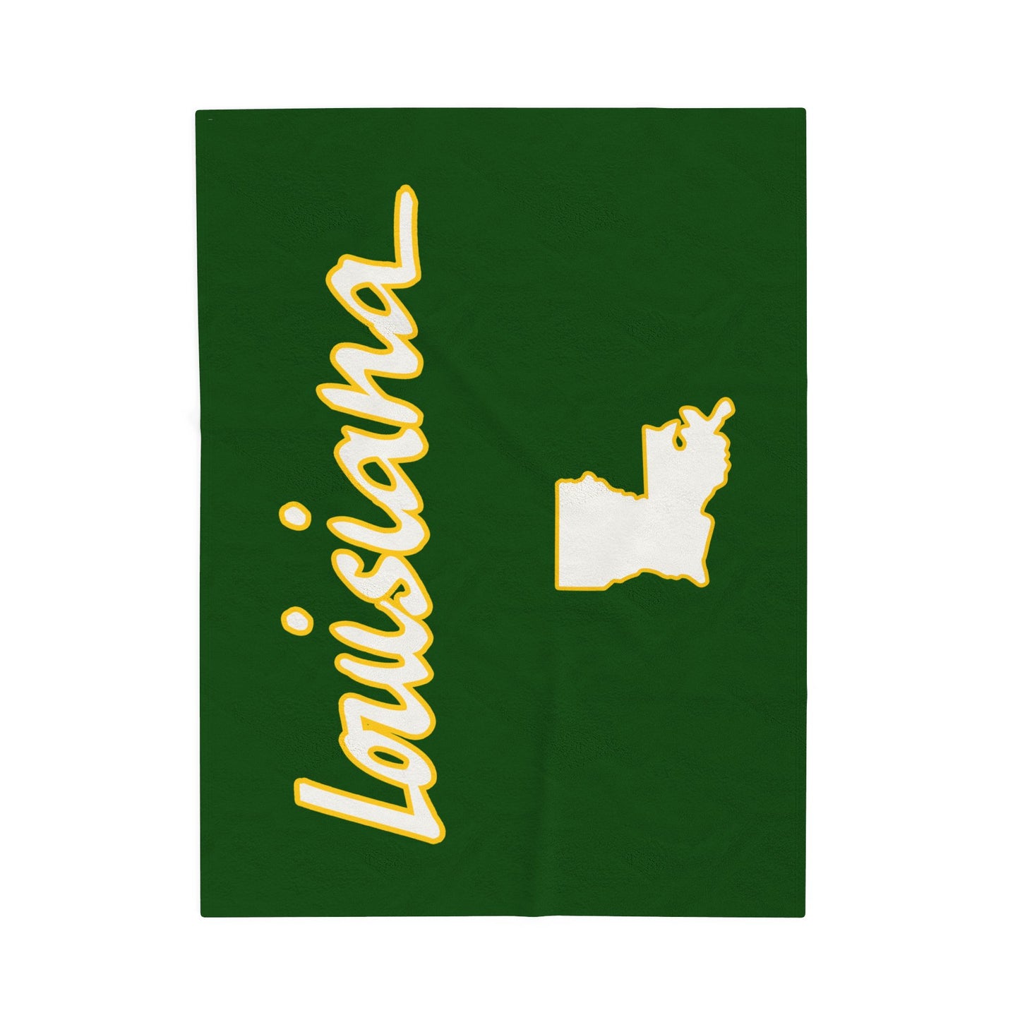 Louisiana Plush Blanket-Green/Gold