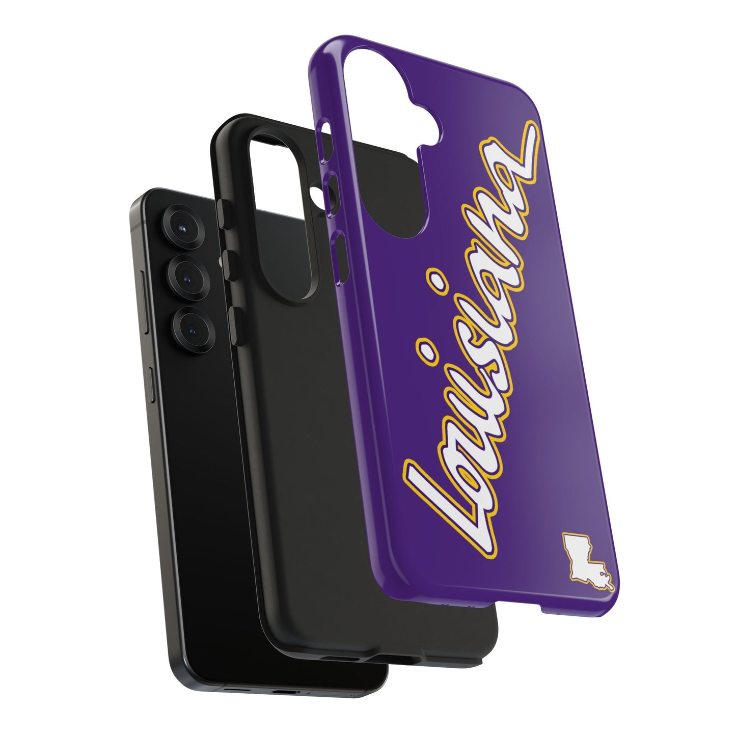 Louisiana 2 Piece Phone Case - Purple/White/Gold