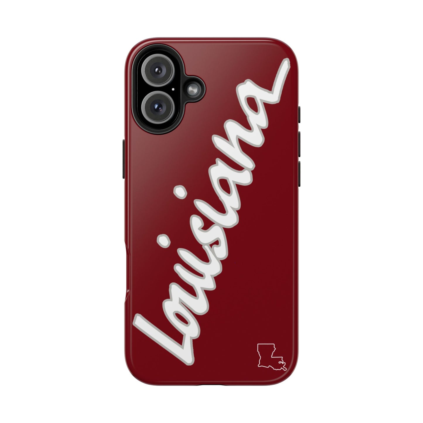 "Louisiana" Maroon/Grey 2 Piece Phone Case