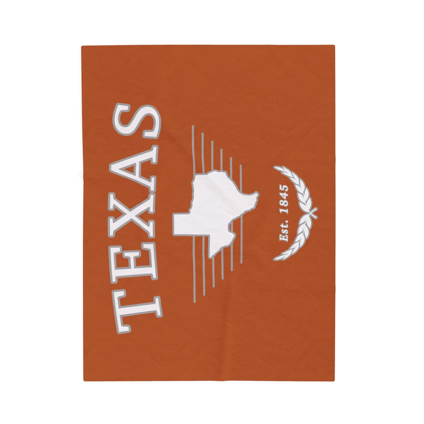 “Texas” Est.1845 Plush Blanket - Orange