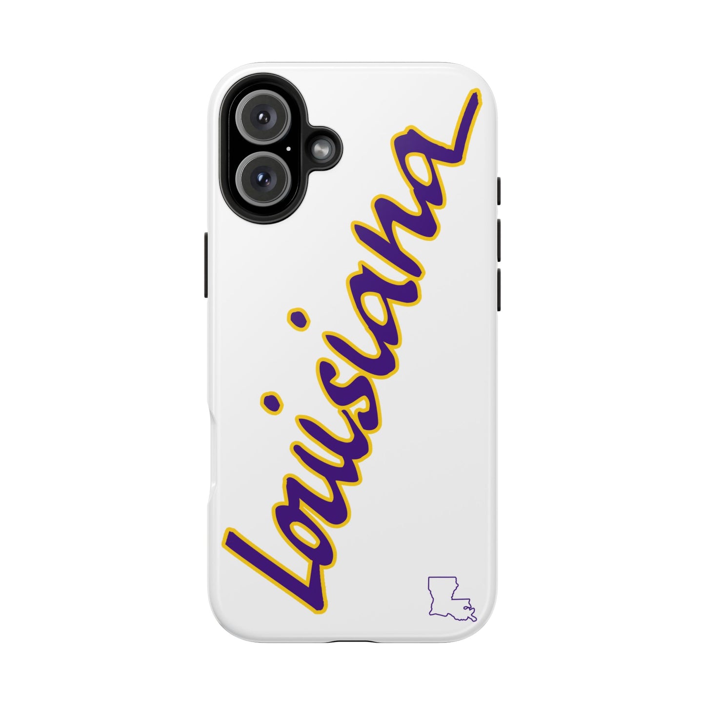 "Louisiana" White/Purple 2 Piece Phone Case