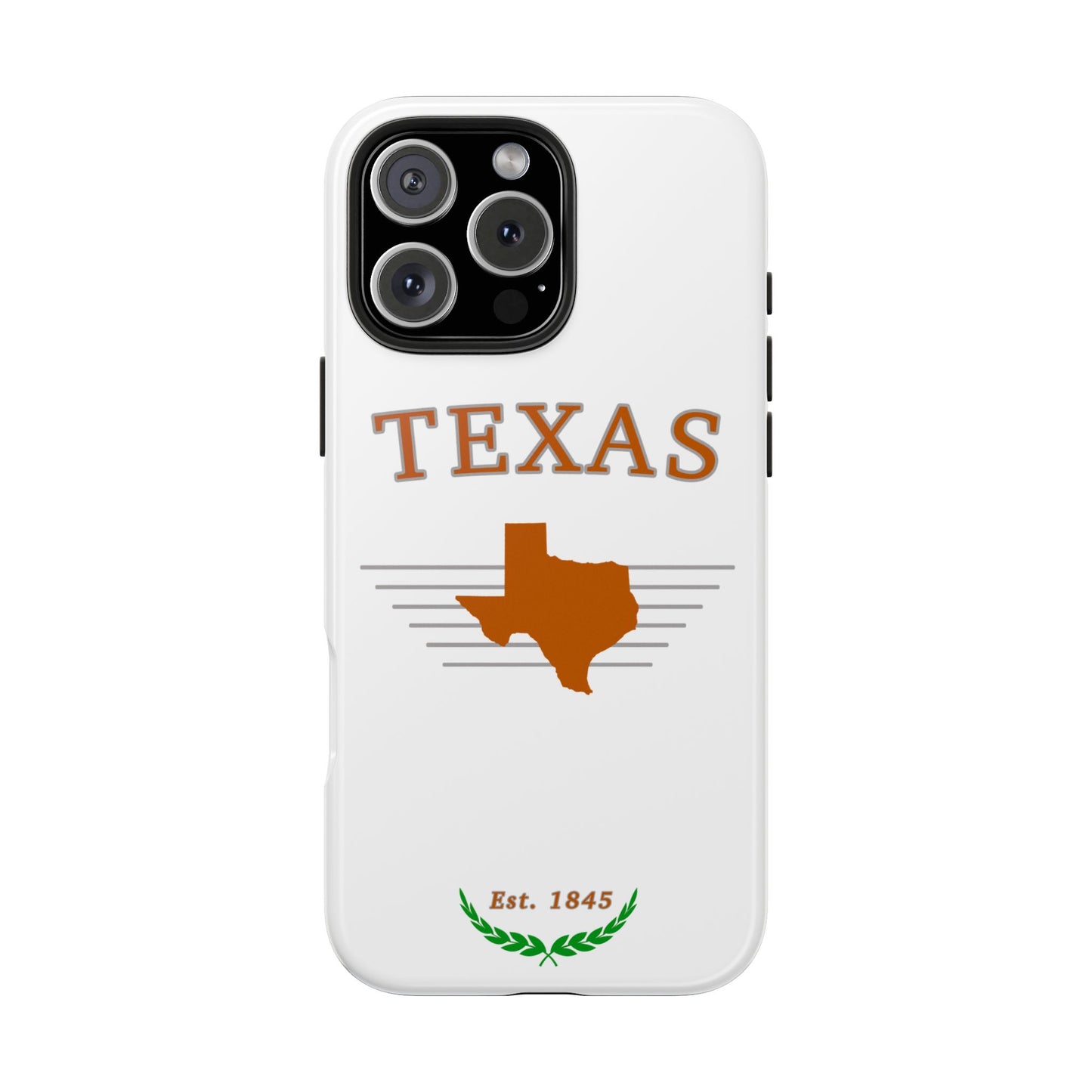 "Texas" Est. 1845 2 Piece Phone Case - White