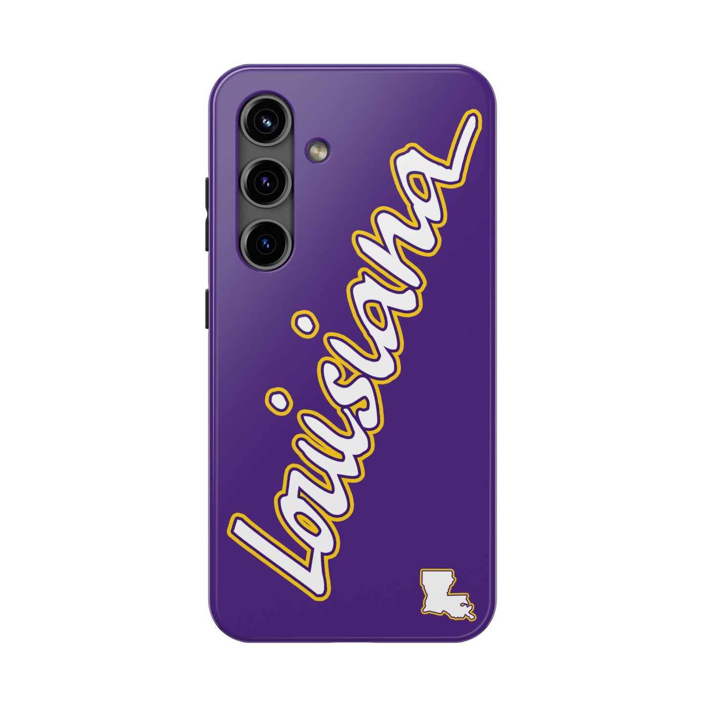 Louisiana 2 Piece Phone Case - Purple/White/Gold