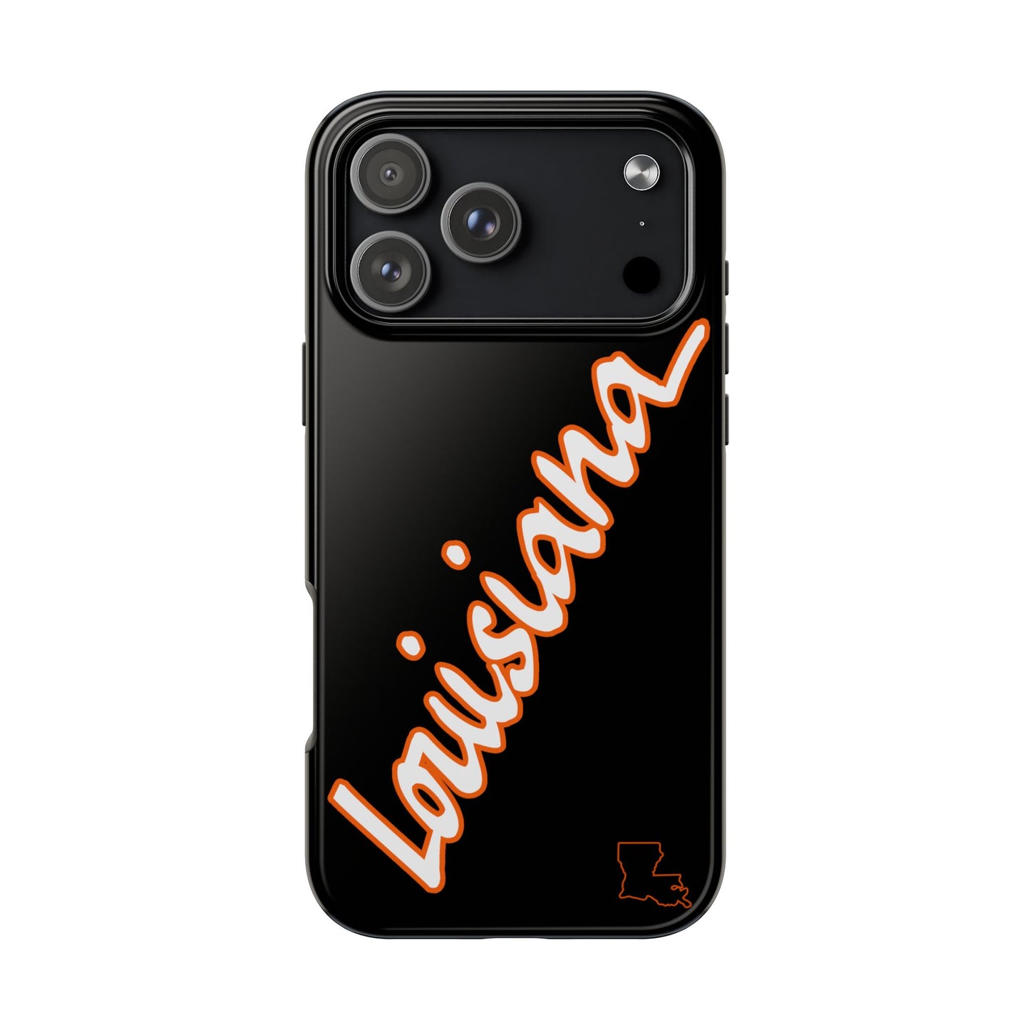 "Louisiana" Black/Orange 2 Piece Phone Case