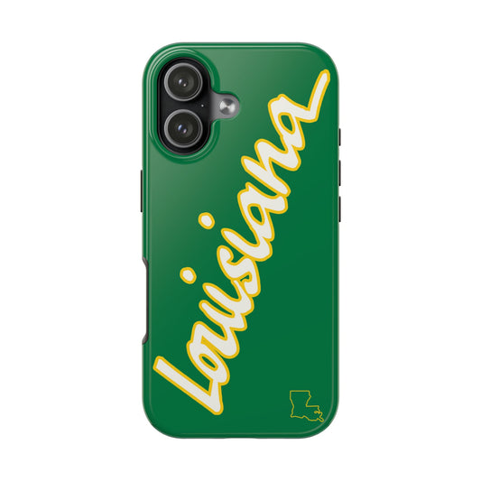 "Louisiana" Green/Gold 2 Piece Phone Case