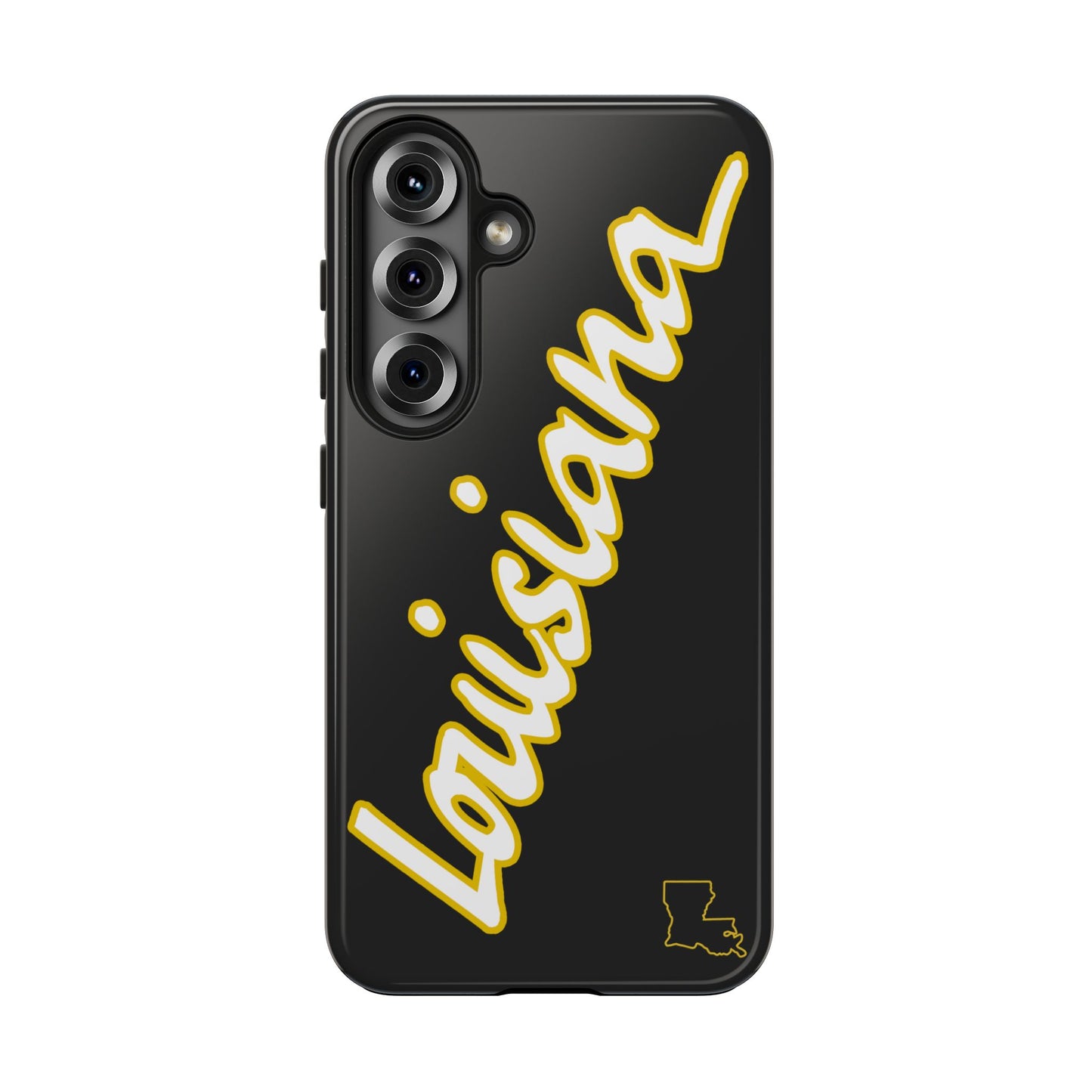 "Louisiana" Black/Gold 2 Piece Phone Case