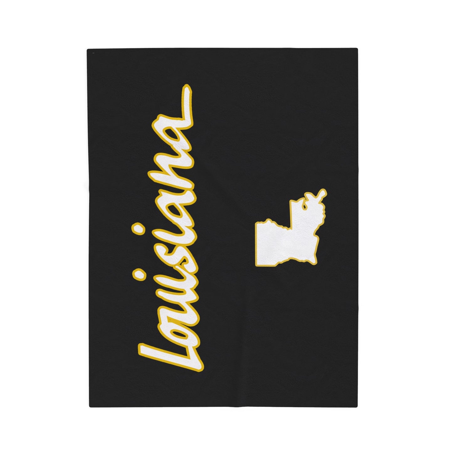 Louisiana Plush Blanket-Black/Gold