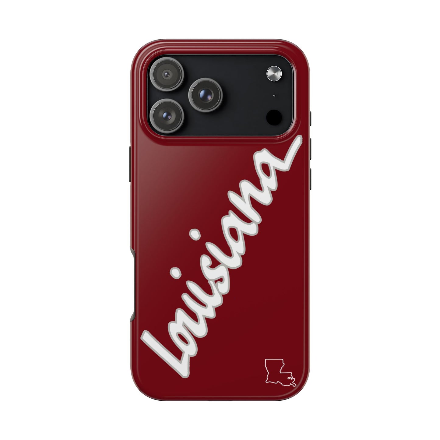 "Louisiana" Maroon/Grey 2 Piece Phone Case