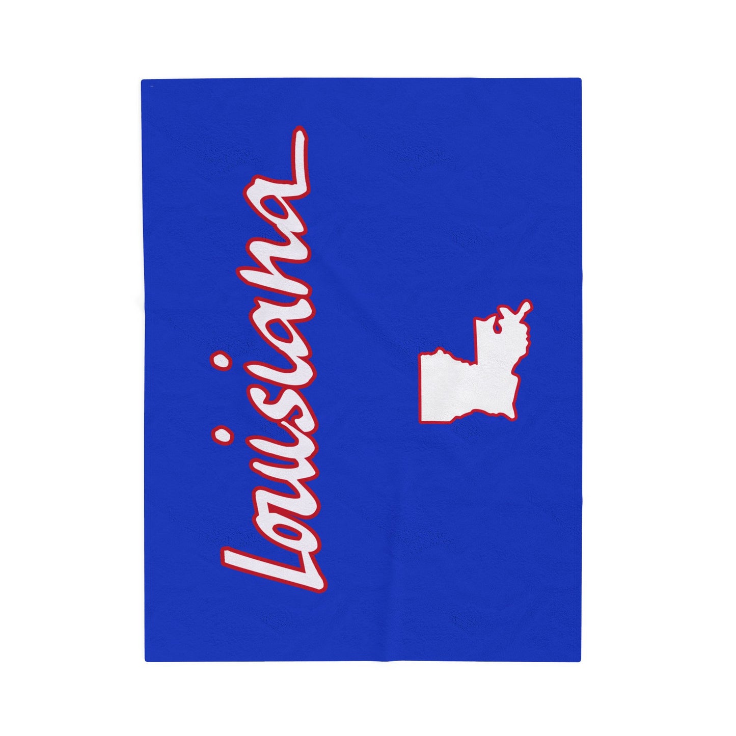 Louisiana Plush Blanket-Bue/Red