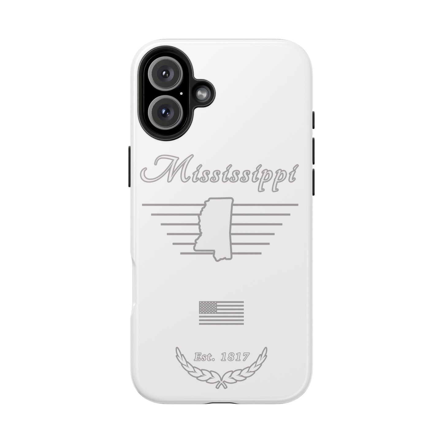 Mississippi "White Out" -  2 Piece Phone Case