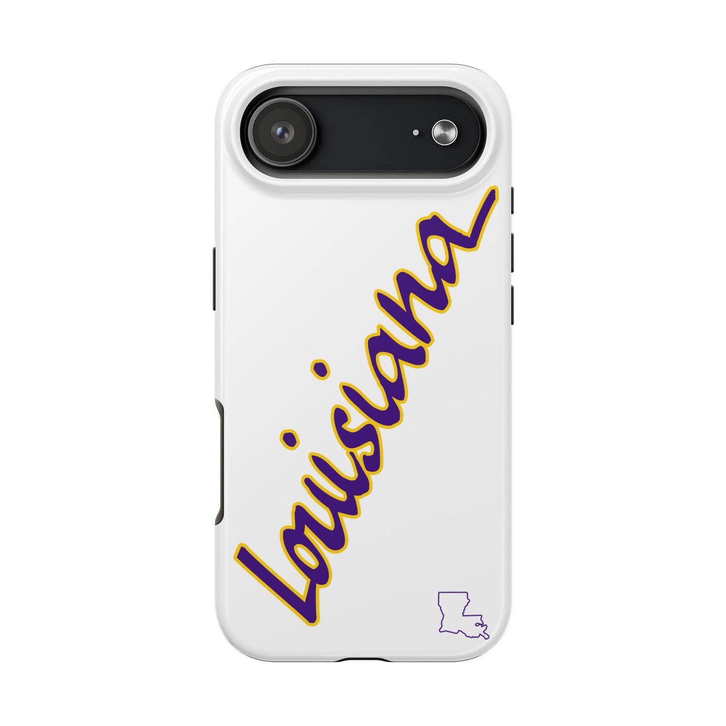 "Louisiana" White/Purple 2 Piece Phone Case