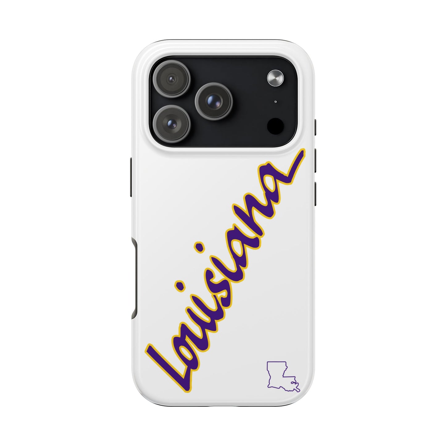 "Louisiana" White/Purple 2 Piece Phone Case